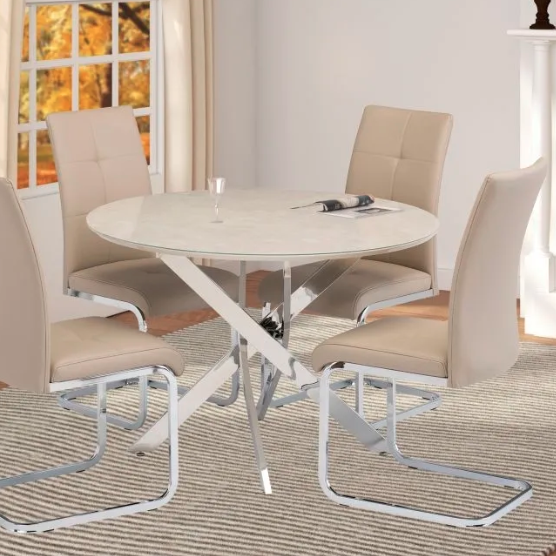 107cm Stone Caprice Dining Set