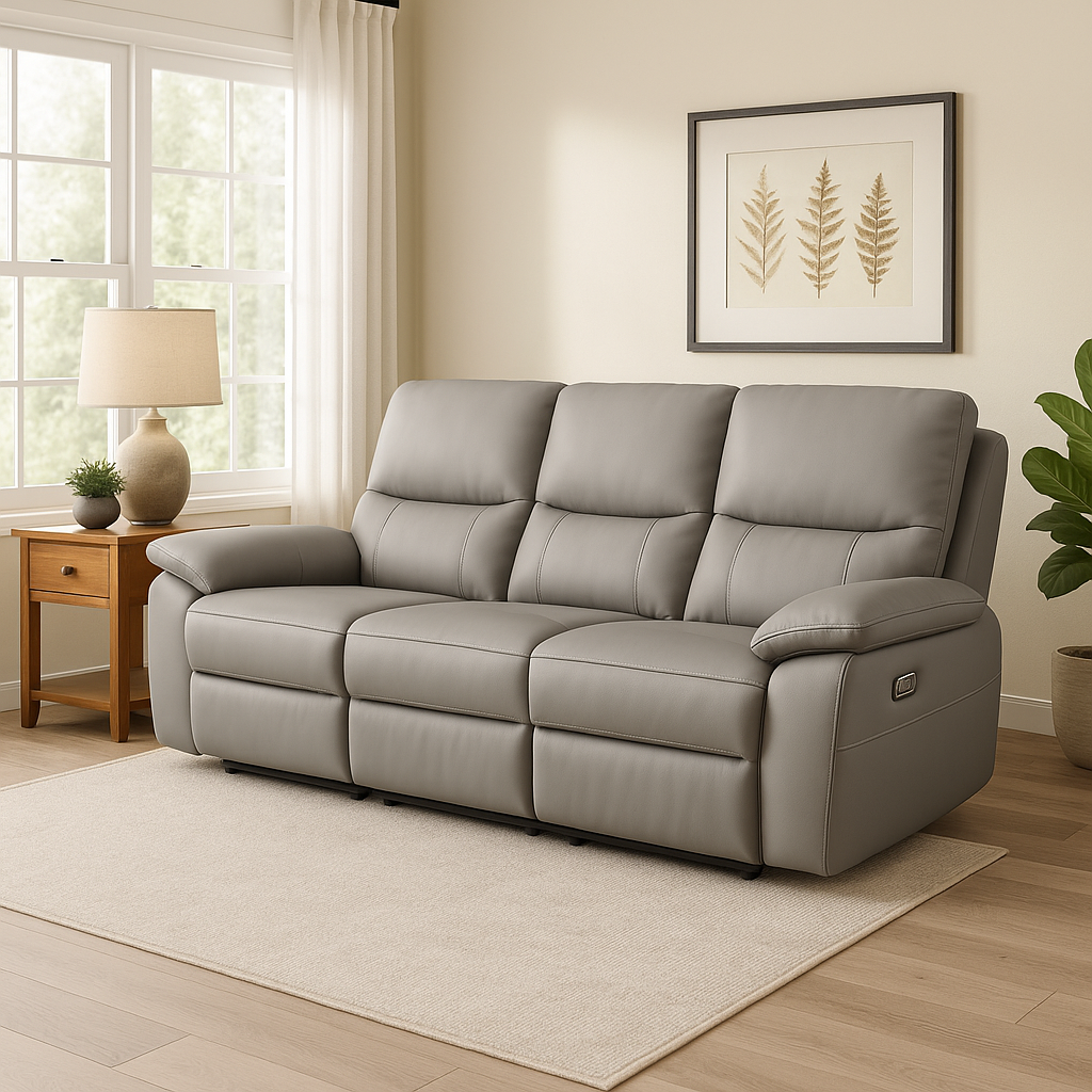 Kane Electric Leather Recliner Suite