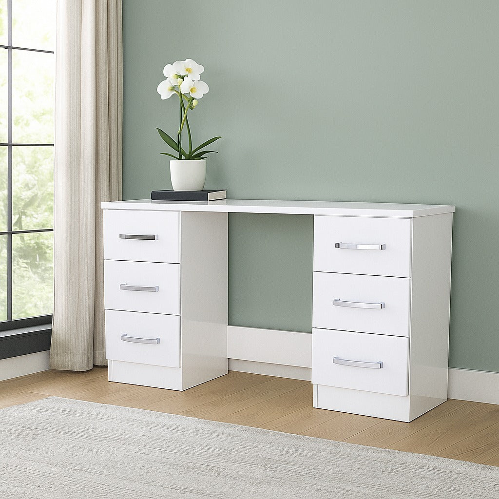 Florida 6 drw kneehole dresser MC8